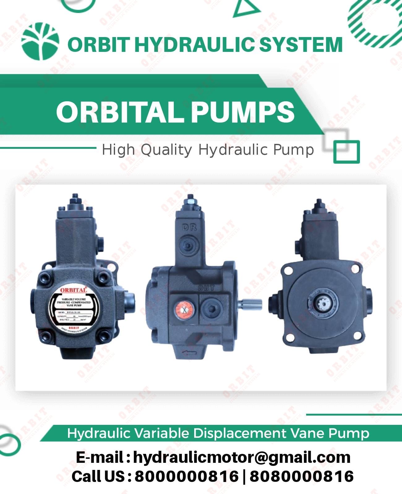 PVF PVDF VP5F VP6F Anson Make Hydraulic Pump Manufacturers in India PVF-40-35-11S Anson Hydraulic Variable Vane Pump